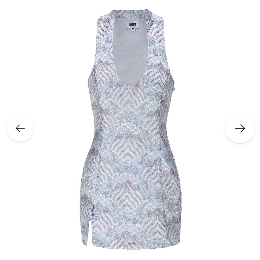 DAWANG Hua Sleeveless Brocade Mini Dress